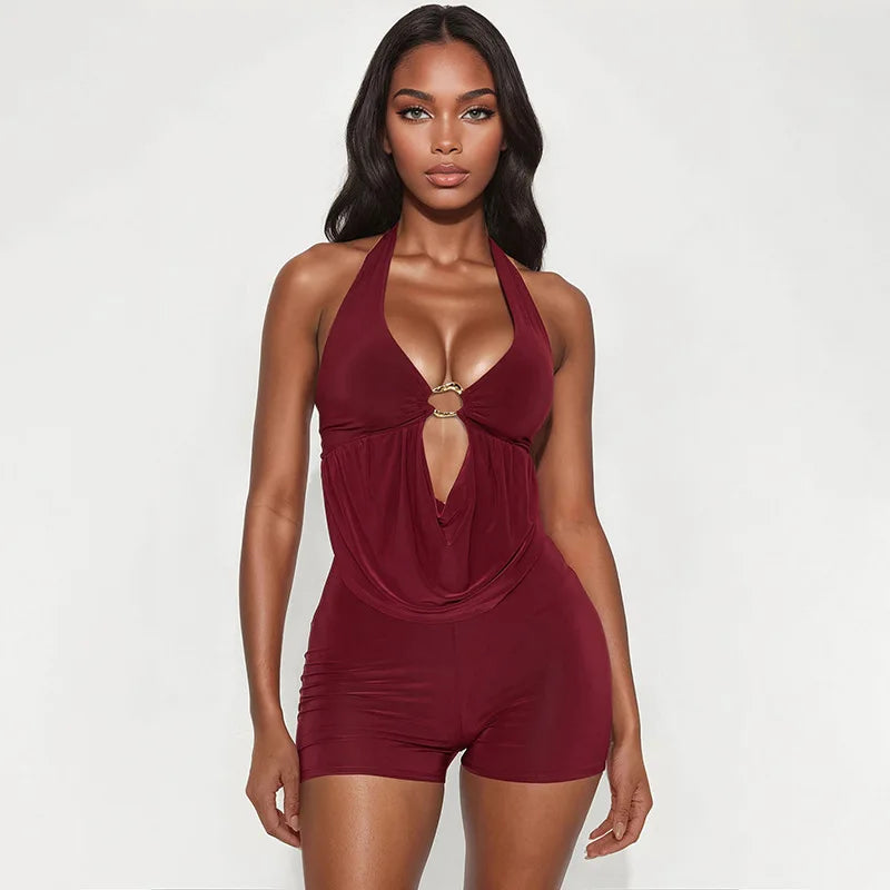 The "Heartbreaker" Halter Romper