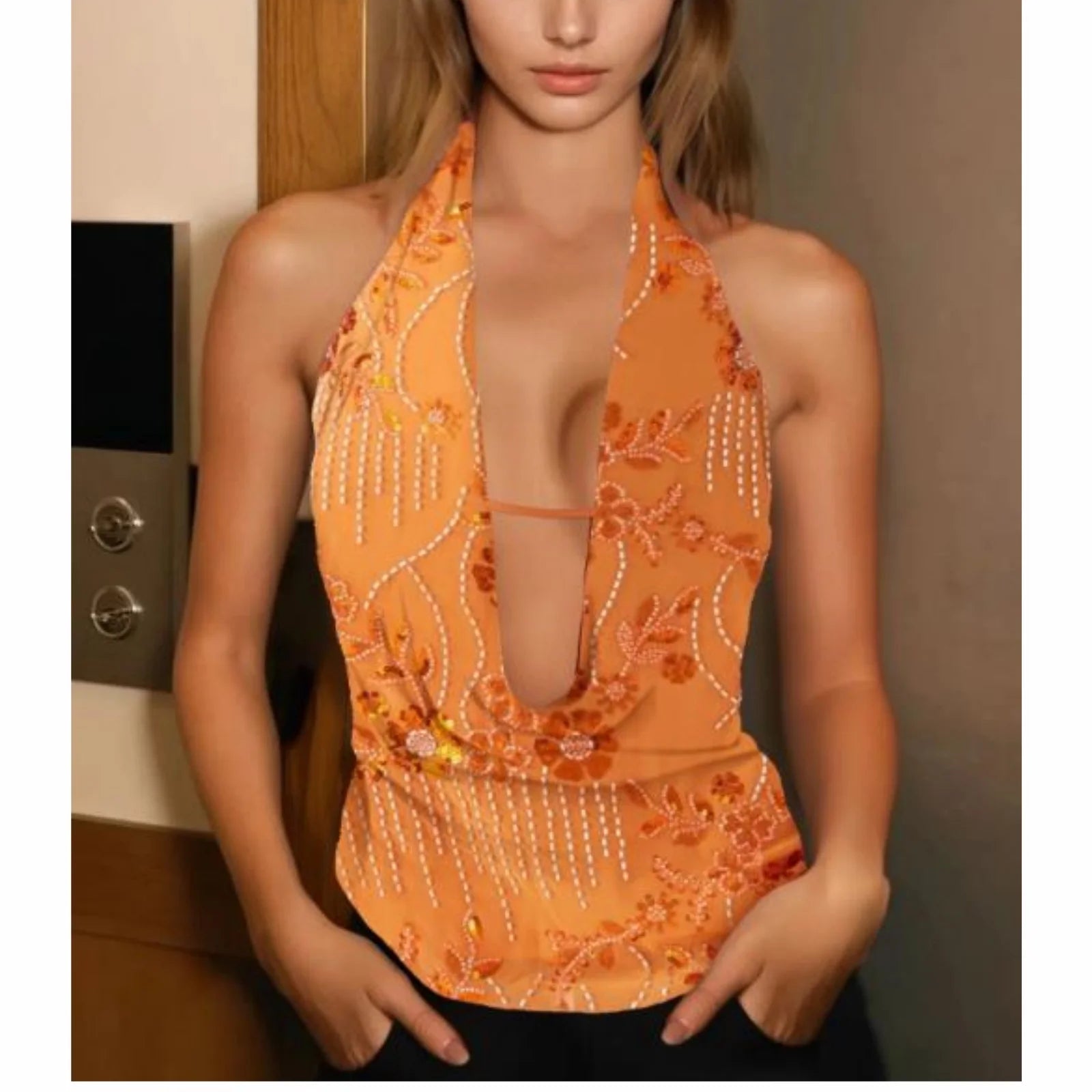 Slay-in Sequins Halter