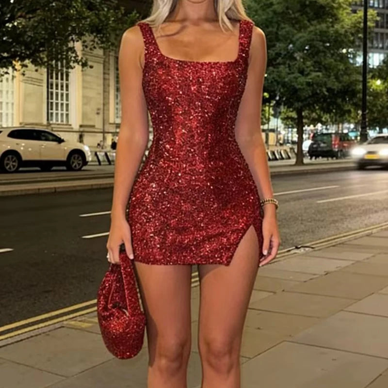 Electric Nights Y2K Sequin Mini