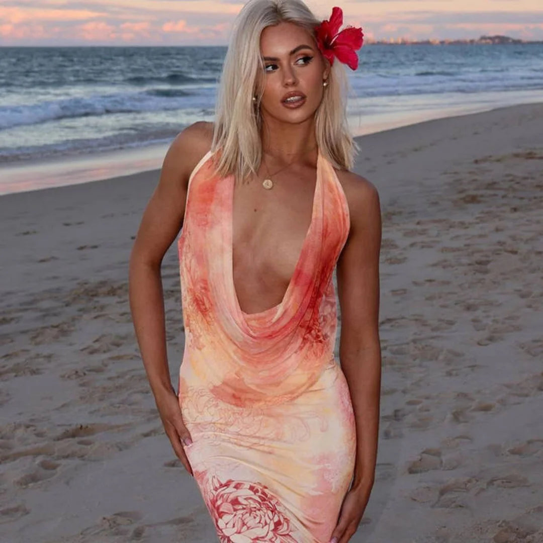 The Midnight Siren Backless Maxi